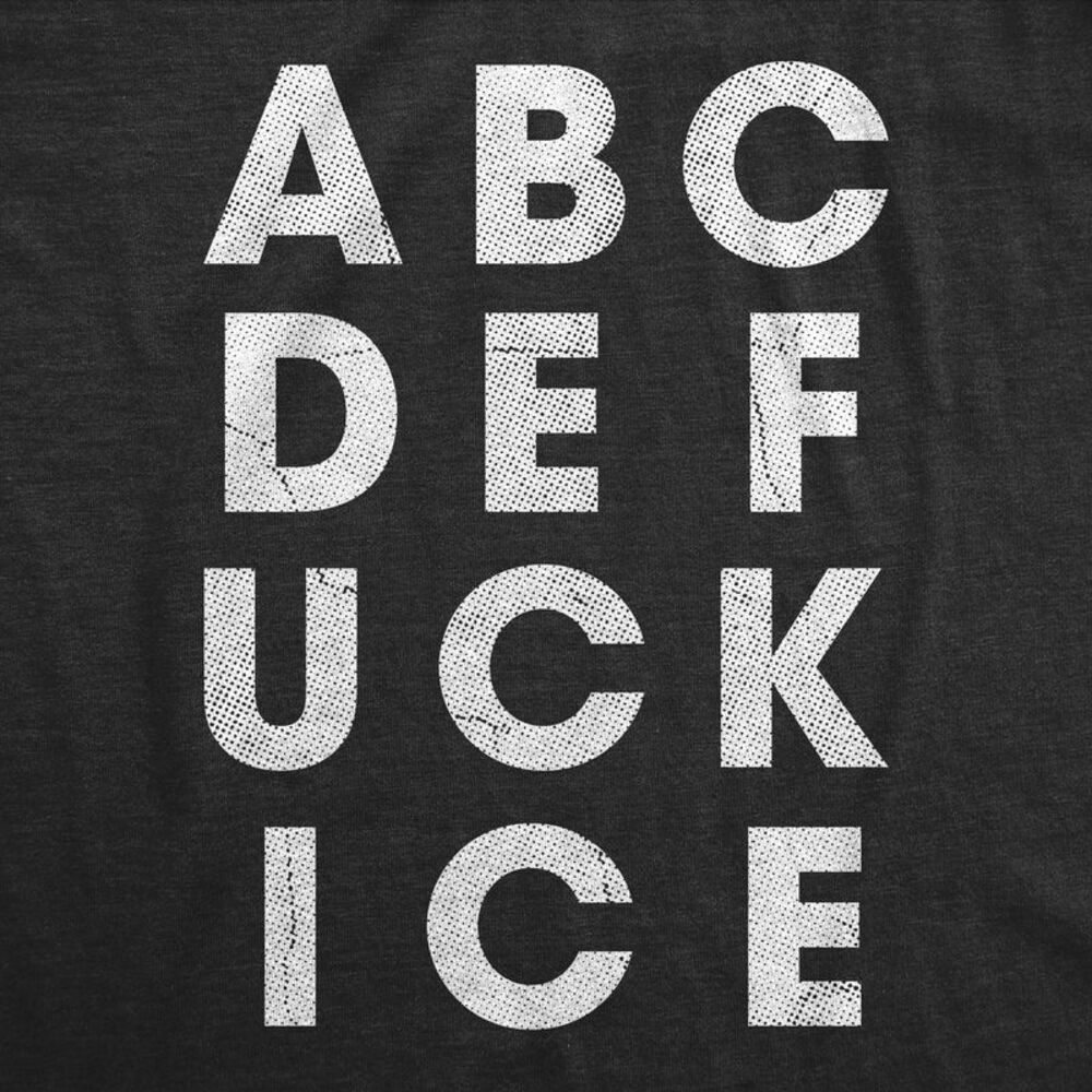 Mens Funny T Shirts A B C D E Ice Sarcastic Political Tee For Men - Picture 2 of 4